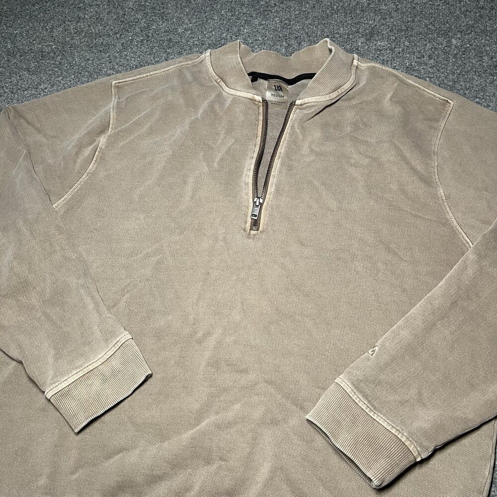 VRST Sweatshirt Mens Medium Pinnacle Fleece 2/4 Zip Pullover Brown MAX200344